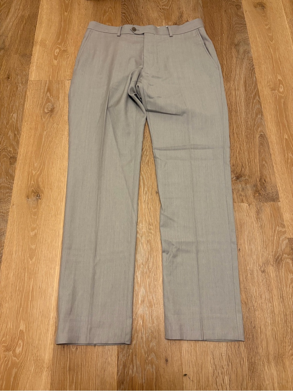 Charles Tyrwhitt Men’s Grey Pure Wool Dress Pants Slim Fit 32x32